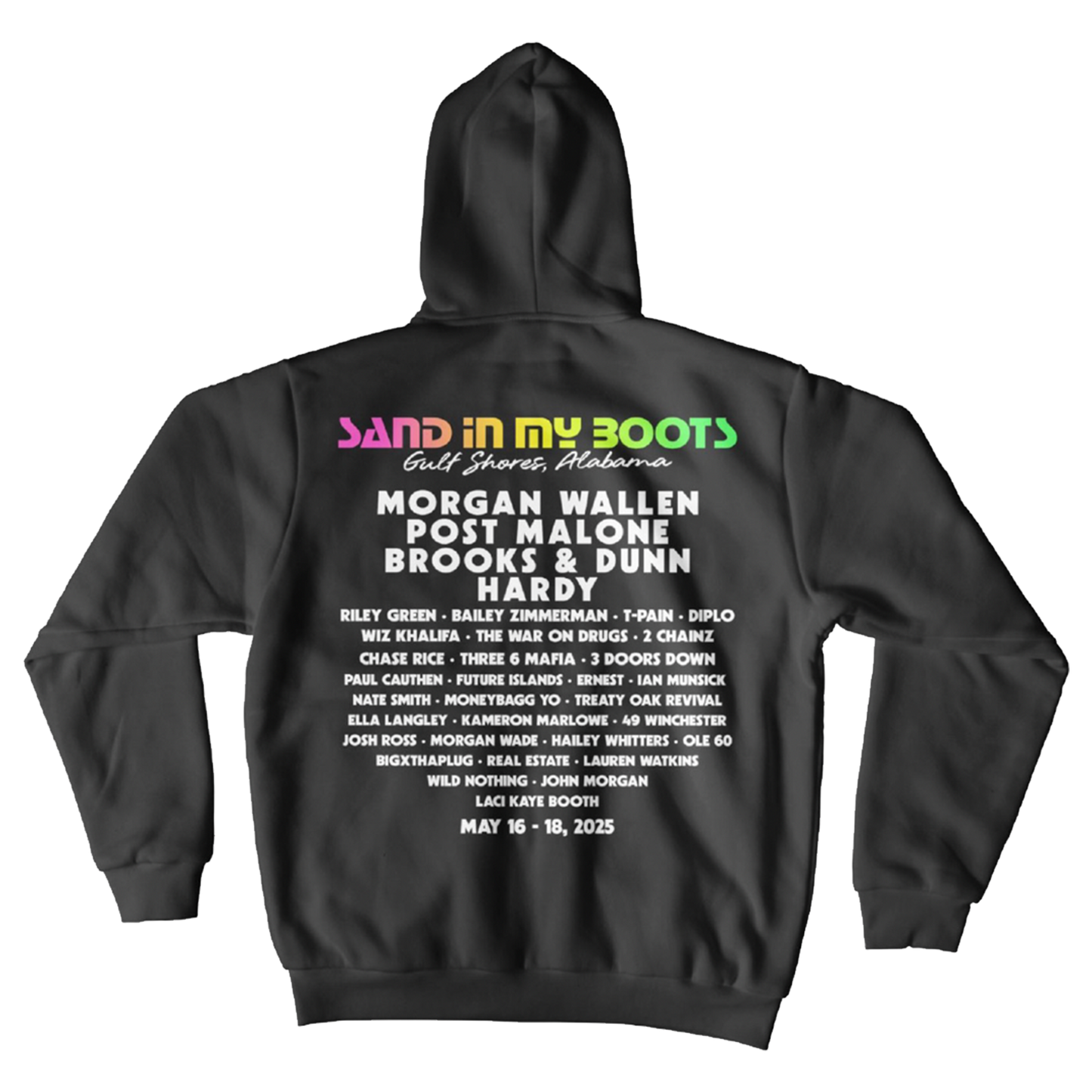 Sand In My Boots 2025 Lineup Zip Hoodie